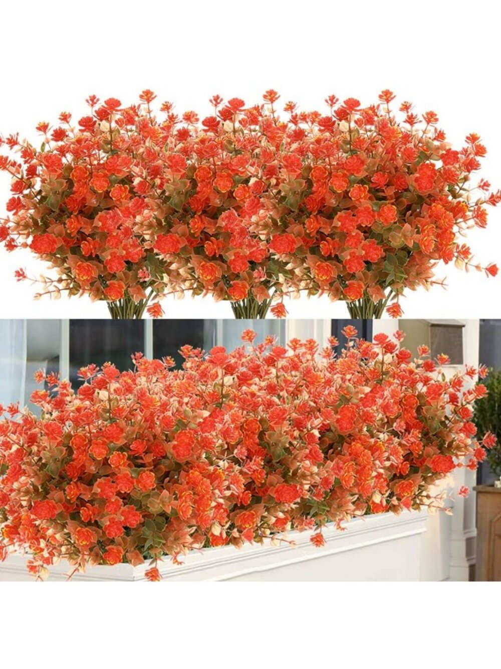 24 Bundles Faux Fall Flowers - No Fade Autumn Plants for Indoor/Outdoor Décor
